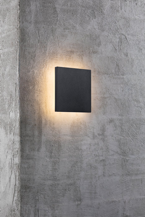 Nordlux Artego Square vegglampe svart
